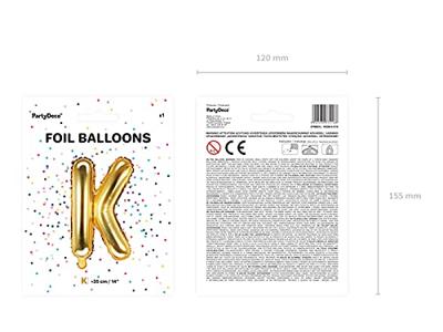 Folieballon Goud Letter &apos;K&apos; - 35cm
