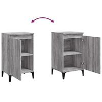 Nachtkastje 40x35x70 cm bewerkt hout grijs sonoma eikenkleurig - thumbnail