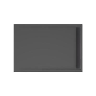 Douchevloer Xenz Easy Tray | 120x100 cm | Incl.Gootcover en Afvoersifon | Acryl | Rechthoek | Zwart mat