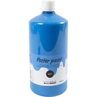 Creativ Company Tempera verf mat, primair blauw, 1000 ml/ 1 fles - thumbnail