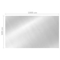 Zwembadhoes rechthoekig 1000x600 cm PE zilverkleurig - thumbnail