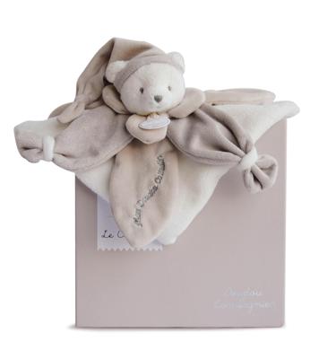 Vierkante teddybeerknuffel 24cm collector - DOUDOU ET COMPAGNIE taupe Vierkante teddybeerknuffel 24cm collector - DOUDOU ET COMPAGNIE taupe