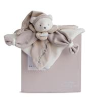 Vierkante teddybeerknuffel 24cm collector - DOUDOU ET COMPAGNIE taupe - thumbnail