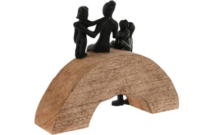 Decoratieve figuren Home ESPRIT Bruin Zwart Familie 26,5 x 9 x 20 cm Decoratieve figuren Home ESPRIT Bruin Zwart Familie 26,5 x 9 x 20 cm