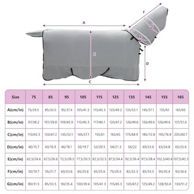 VidaXL Paardendeken volledig lichtgrijs en roze polyester