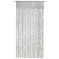 VidaXL Gordijn macramé 140x240 cm katoen antraciet - thumbnail