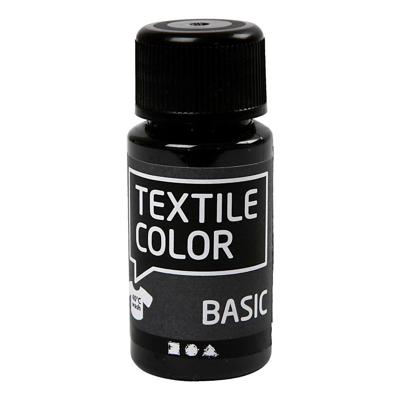 Creativ Company Textile color semi-dekkende textielverf - zwart, 50ml