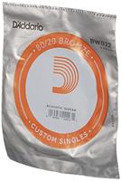 D&apos;Addario BW022 Bronze Wound Acoustic Guitar Single String .022 losse snaar voor westerngitaar - thumbnail