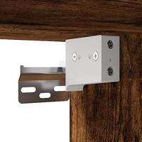 Wandkast 102x30x20 cm bewerkt hout gerookt eikenkleurig - thumbnail