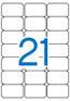 Apli Witte etiketten ft 63,5 x 38,1 mm (b x h), 2.100 stuks, 21 per blad (2414) - thumbnail