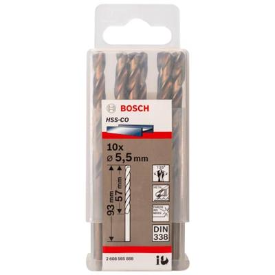Bosch Accessoires Metaalboren HSS-Co, Standard 5,5 x 57 x 93 mm 10st - 2608585888 Bosch Accessoires Metaalboren HSS-Co, Standard 5,5 x 57 x 93 mm 10st - 2608585888