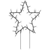 Kerstverlichting ster 3 st met grondpinnen 50 LED's 29 cm - thumbnail