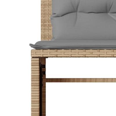 4-delige Loungeset met kussens poly rattan beige 4-delige Loungeset met kussens poly rattan beige
