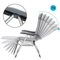 Tuinstoel met hoge rug Antraciet Aluminium , set van 2 - thumbnail