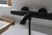 Ben Lavion thermostatische badkraan mat zwart - thumbnail