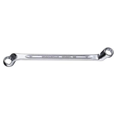 Stahlwille Dubbele ringsleutel | 24 x 26 mm 330 mm | diep gebogen | 1 stuk - 41042426 41042426
