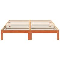 Bedframe zonder matras massief grenenhout wasbruin 160x200 cm - thumbnail