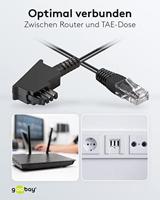 Goobay 51234 TAE-F naar RJ45-kabel voor DSL/ADSL/VDSL-router - thumbnail