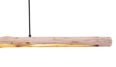 Globo HanglampMella zwart met hout 120cm - 15379-20