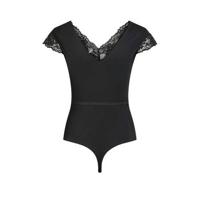 PIECES body met kant zwart - thumbnail