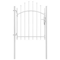 VidaXL Poort 1x1,75 m staal wit - thumbnail