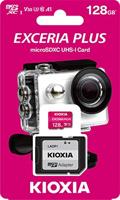 Kioxia EXCERIA PLUS microSDXC-kaart 128 GB A1 Application Performance Class, UHS-I, v30 Video Speed Class A1-vermogensstandaard, Schokbestendig, Waterdicht - thumbnail