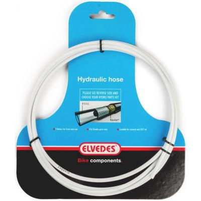 Hydraulische leiding Elvedes met PTFE voering en kevlar protectie - wit (3 meter op kaart)