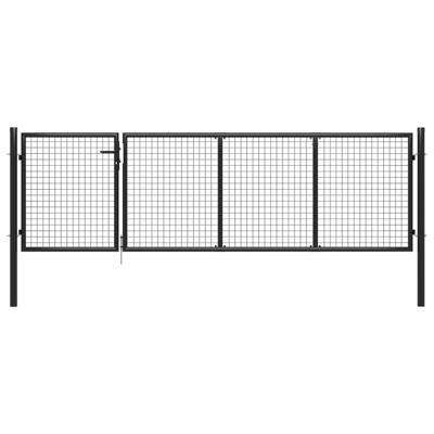 Tuinpoort staal 350x100 cm antraciet