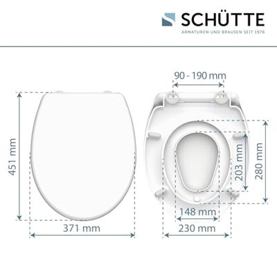 Schütte WC zitting duroplast FAMILY WHITE met soft-close-mechanisme en snelsluiting - thumbnail