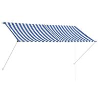 Luifel uittrekbaar 250x150 cm blauw en wit - thumbnail