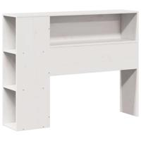 Bed met boekenkast zonder matras grenenhout wit 90x190 cm - thumbnail