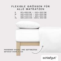 Schlafgut Schlafgut Soft Contact Jersey Flanel Hoeslaken L - 140x200 - 160x200 101 Full-White - thumbnail
