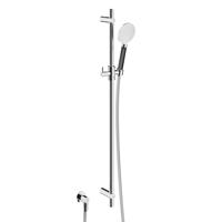 Hotbath Cobber glijstang 90cm met wandaansluitbocht 150cm doucheslang en ronde handdouche nikkel glans M308NI - thumbnail