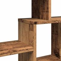 Wandschap 85x16x52,5 cm bewerkt hout oud houtkleurig - thumbnail