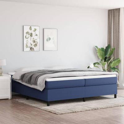 Bedframe stof blauw 200x200 cm