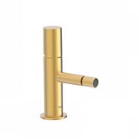 Bidetmengkraan Tres Study Exclusive 1-Knop Uitloop Recht 8 cm Rond Mat Goud - thumbnail