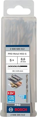 Bosch Accessoires Metaalboren HSS-G, Standard 8,6 x 81 x 125 mm 5st - 2608585512 Bosch Accessoires Metaalboren HSS-G, Standard 8,6 x 81 x 125 mm 5st - 2608585512