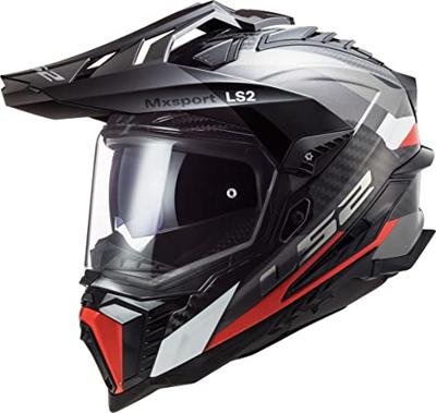 LS2 endurohelm "mx701 explorer alter", uitneembaar en wasbaar, rescue wangkussentjes, micrometrische sluiting, verwijderbare helmtop, voorbereiding voor helmcommunicatie, pinlock 70 maxvision™. helmet mx701 explorer alter s bl./or matt - thumbnail