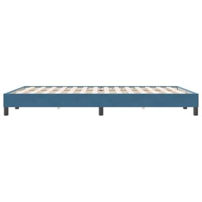 Bedframe zonder matras 160x220 cm fluweel donkerblauw