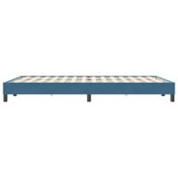 Bedframe zonder matras 160x220 cm fluweel donkerblauw - thumbnail