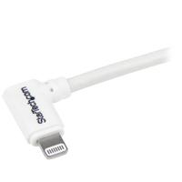 .com Haakse Lightning naar USB kabel voor iPhone  iPod  iPad - Apple MFI certified - 1 m - wit - Lightning-kabel - Lightning male naar USB male - 1 m - thumbnail