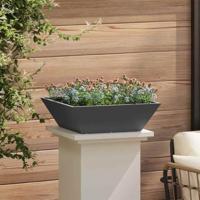 Tuin Kom Plantenbak 5 pcs Zwart 50 x 50 x 15 cm Staal - thumbnail