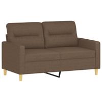 2-delige Loungeset met kussens stof bruin - thumbnail