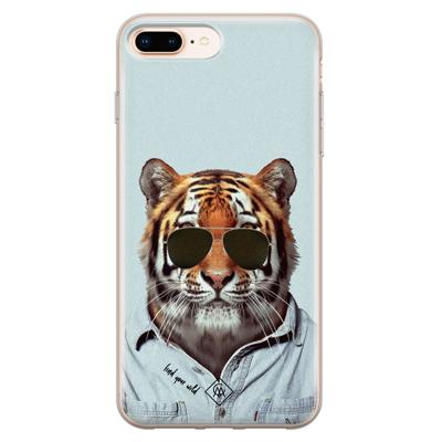 iPhone 8 Plus/7 Plus siliconen hoesje - Tijger wild iPhone 8 Plus/7 Plus siliconen hoesje - Tijger wild