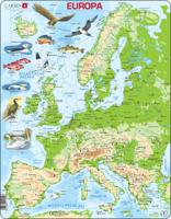 Selecta Larsen legpuzzel kaart europa - geografisch met dieren, 87st. - thumbnail