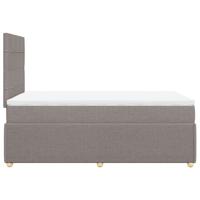 Boxspring met matras stof taupe 120x190 cm - thumbnail