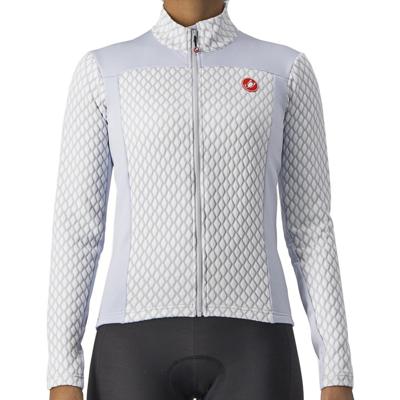 Castelli Sfida 2 fietsshirt lange mouw zilvergrijs dames M