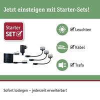 Paulmann 93692 Verlichtingssysteem Plug&Shine LED-buiteninbouwlampen (basisset) Set van 3 stuks LED 3 W Warmwit Zilver - thumbnail