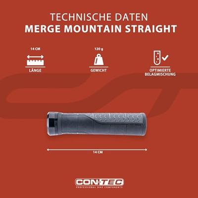 CONTEC griff "merge mountain straight" ct grips merge mountain straight, 140 mm, black CONTEC griff "merge mountain straight" ct grips merge mountain straight, 140 mm, black
