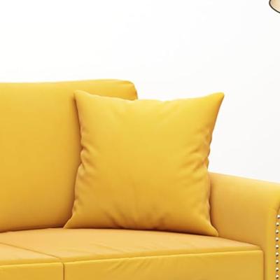 VidaXL Sierkussens 2 st 40x40 cm fluweel geel VidaXL Sierkussens 2 st 40x40 cm fluweel geel